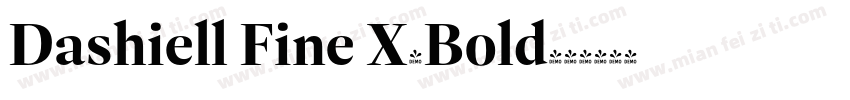 Dashiell Fine X-Bold字体转换